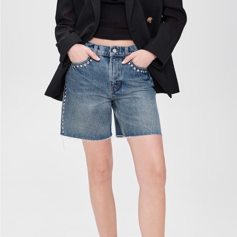 Reformation Studded Denim Women Shorts